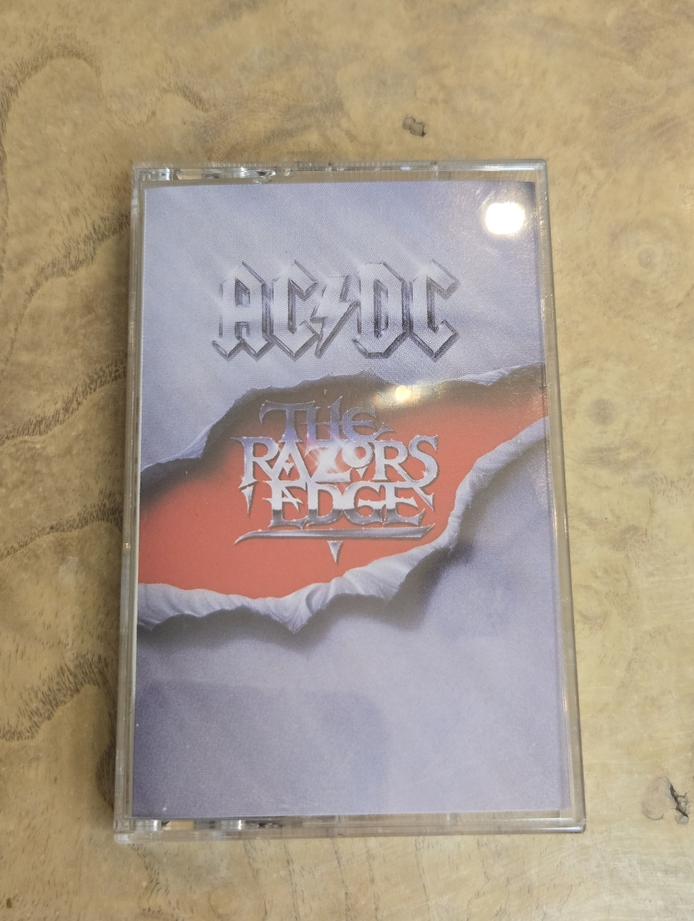 AC/DC "The Razors Edge" Cassette - Red & Gray Artwork